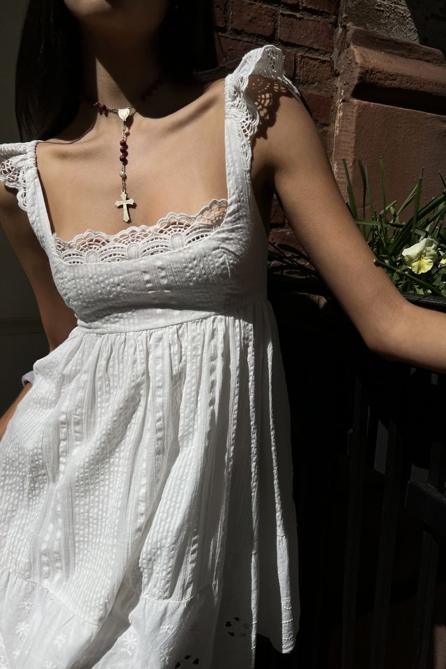Urban Outfitters Urban Outfitters UO Lavender Fields Lace Babydoll Dress  69.00