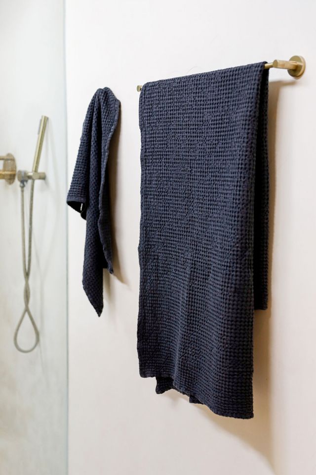 MagicLinen 3-Piece Waffle Towel Set in Dark Gray at Urban Outfitters