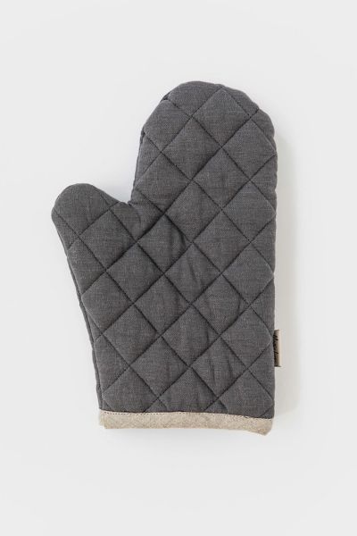 Magiclinen Linen Oven Mitt In Charcoal Gray