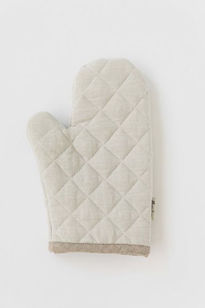 MagicLinen Linen Oven Mitt in Gray Blue at Urban Outfitters