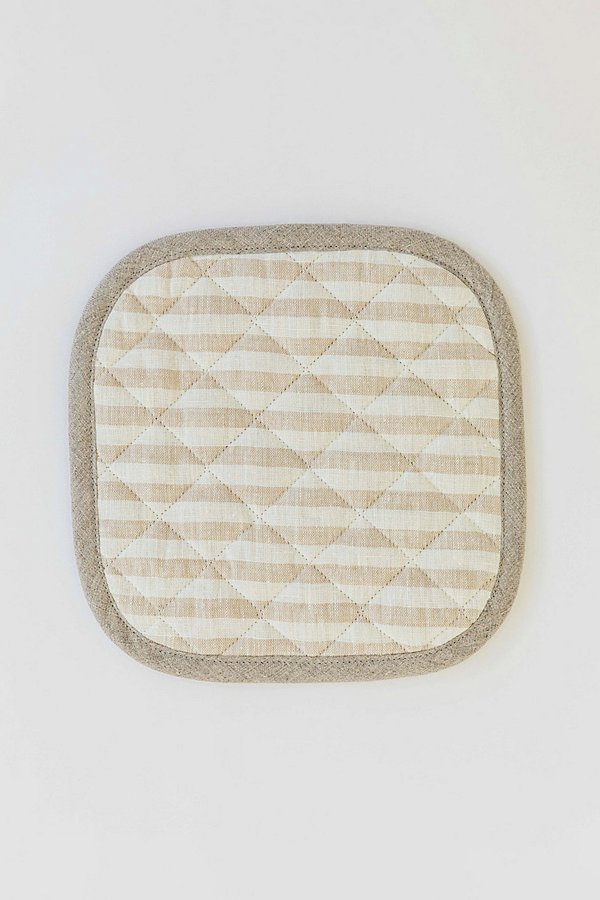Magiclinen Linen Pot-holder In Striped In Natural