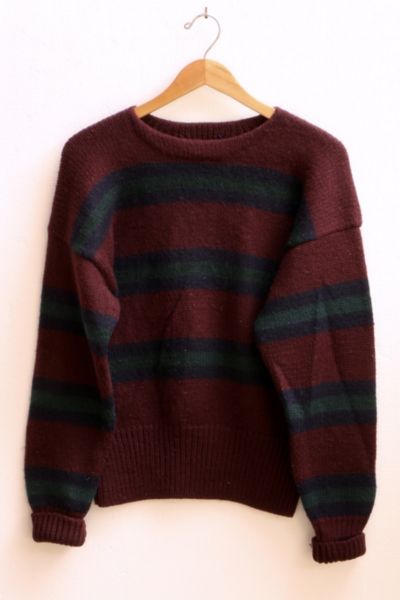 Vintage Polo Ralph Lauren Striped Continuous Knit Crew Neck Sweater ...