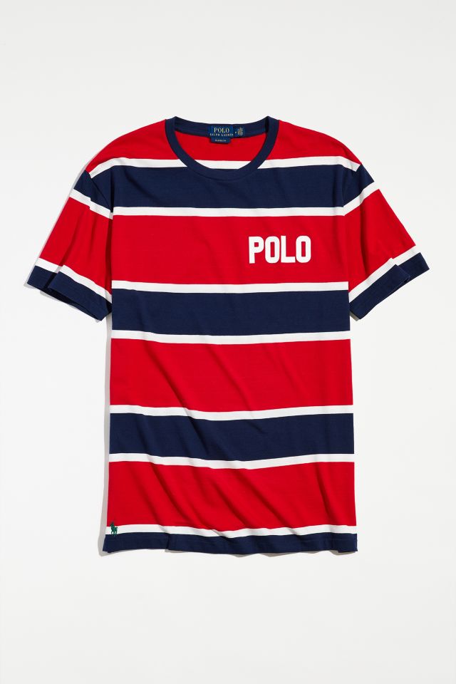 Polo Ralph Lauren Striped Logo Tee | Urban Outfitters