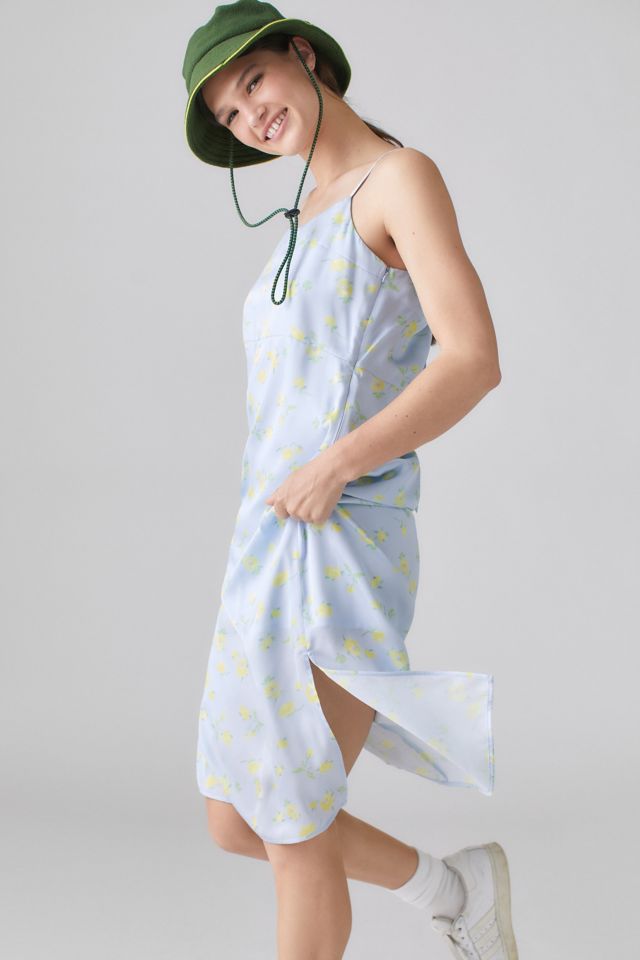 SOONSU Satin Floral Slip Dress #3
