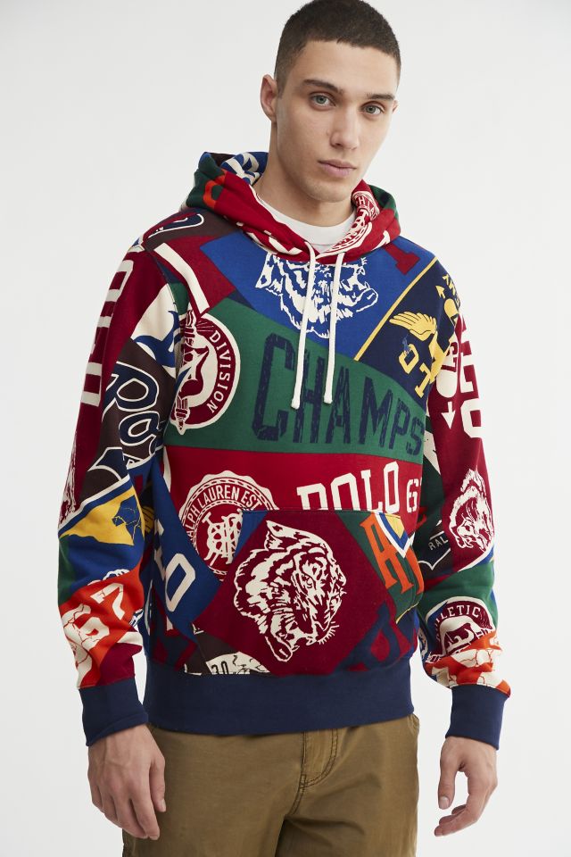 Polo Ralph Lauren Rally Print Hoodie Sweatshirt | Urban Outfitters