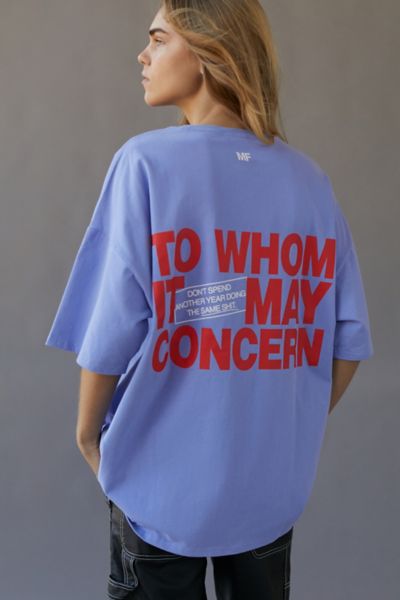 The Mayfair Group UO Exclusive To Whom It May Concern Oversized Tee ...