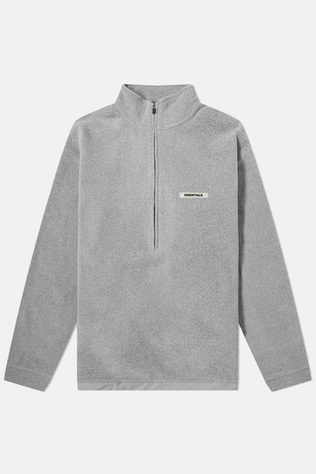 Fear of god essentials polar fleece half outlet zipper pullover