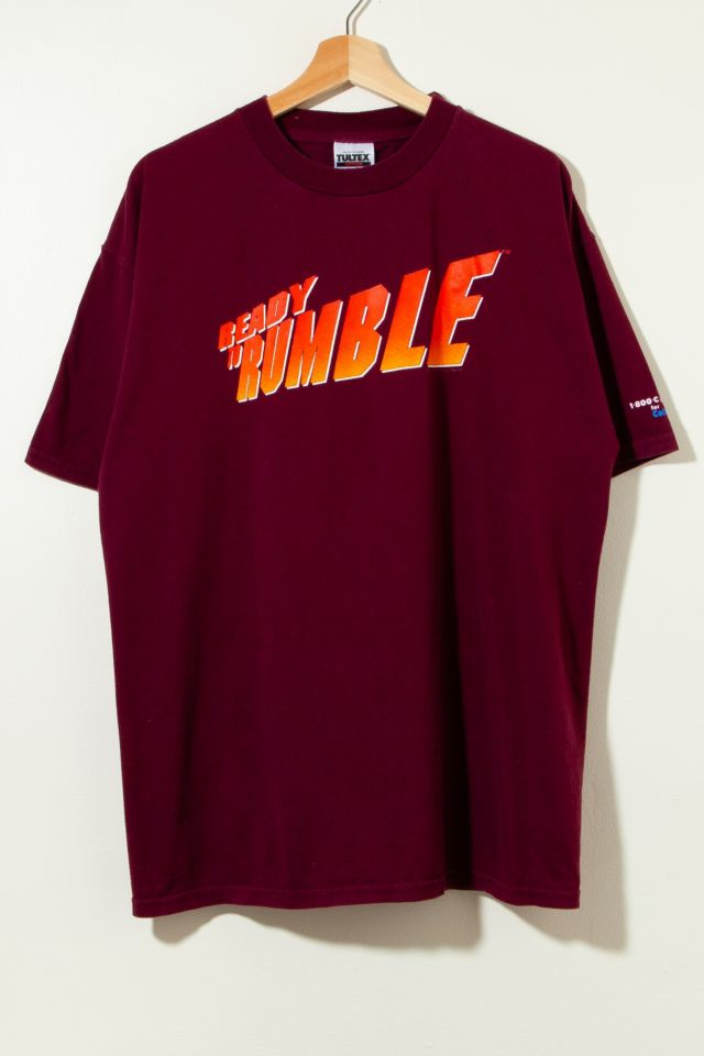 1990s Vintage Ready To Rumble Movie Graphic T Shirt Maroon Urban Outfitters