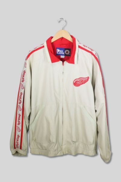 Pro player vintage Red wings reversible mens Nylon Hooded jacket coat sz L retailer