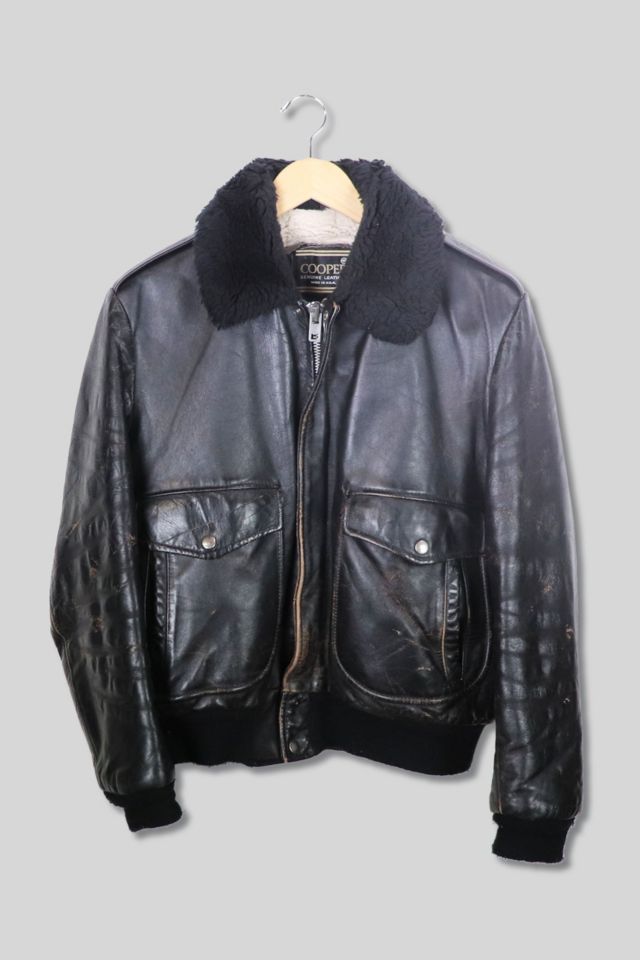 Vintage Copper Lined Leather Bomber Jacket | Urban Outfitters