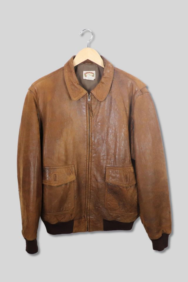 Banana Republic Men's Vintage Leather Bomber sale Jacket, Brown, Large