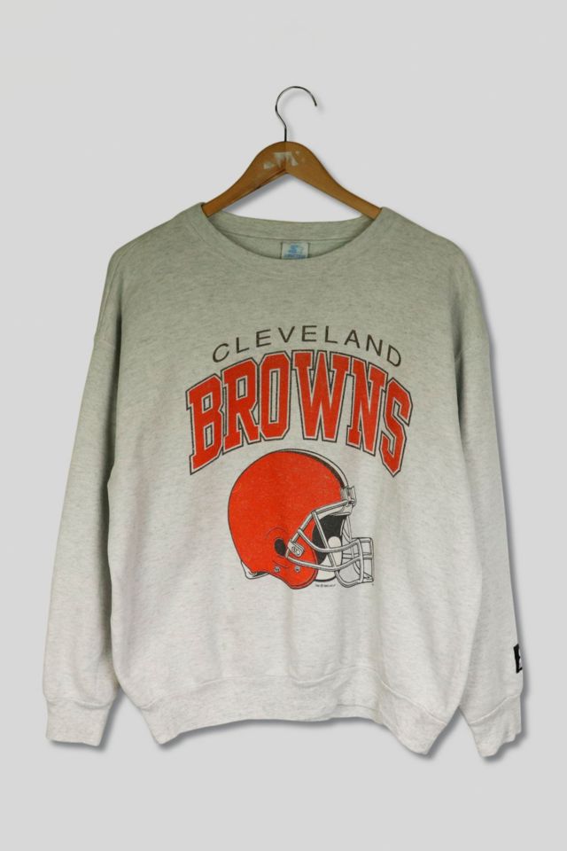 whereispapa Vintage 90s Cleveland Browns NFL Football Crewneck Gray Sweatshirt Sportswear