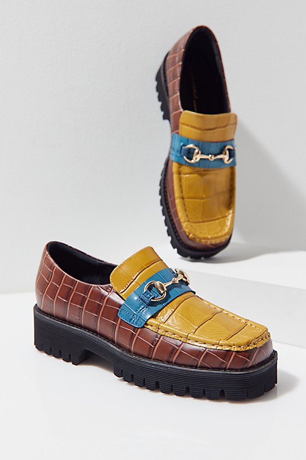Intentionally Blank Hk-2 Croc Loafer In Brown Multi