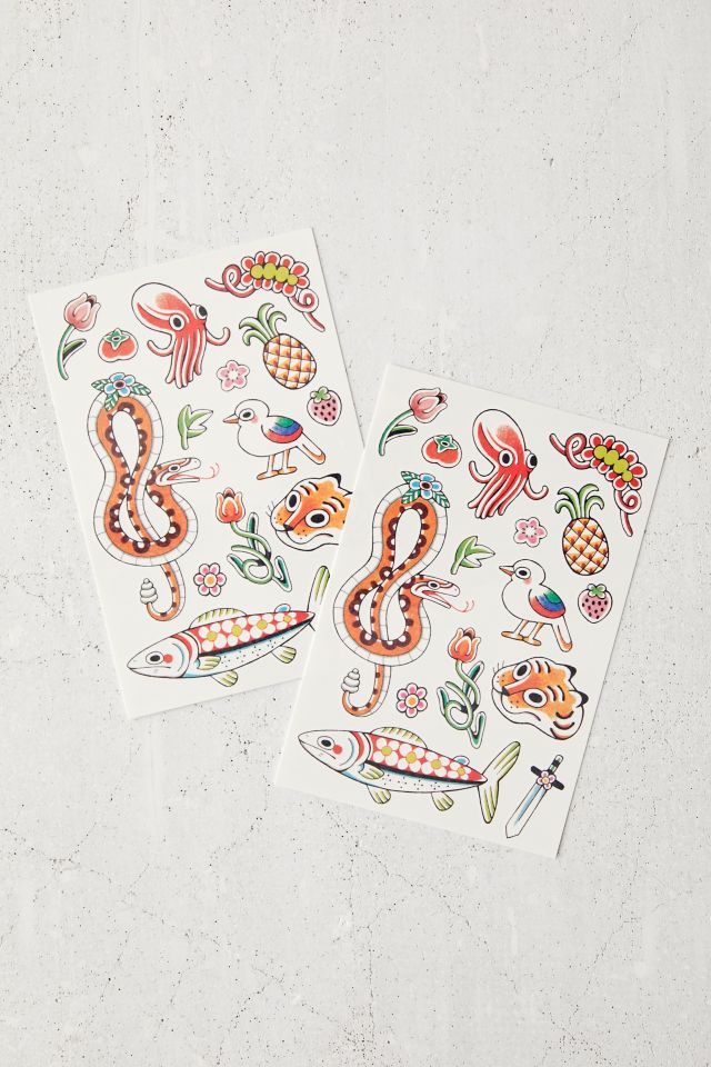 Tattly Menagerie Tattoo Sheet #1