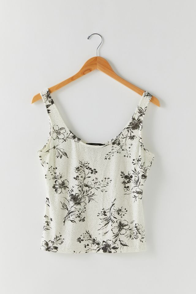 Vintage Floral Sparkle Tank Top | Urban Outfitters Canada