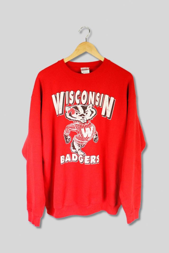 Vintage Wisconsin Badgers Crewneck Sweatshirt Urban Outfitters