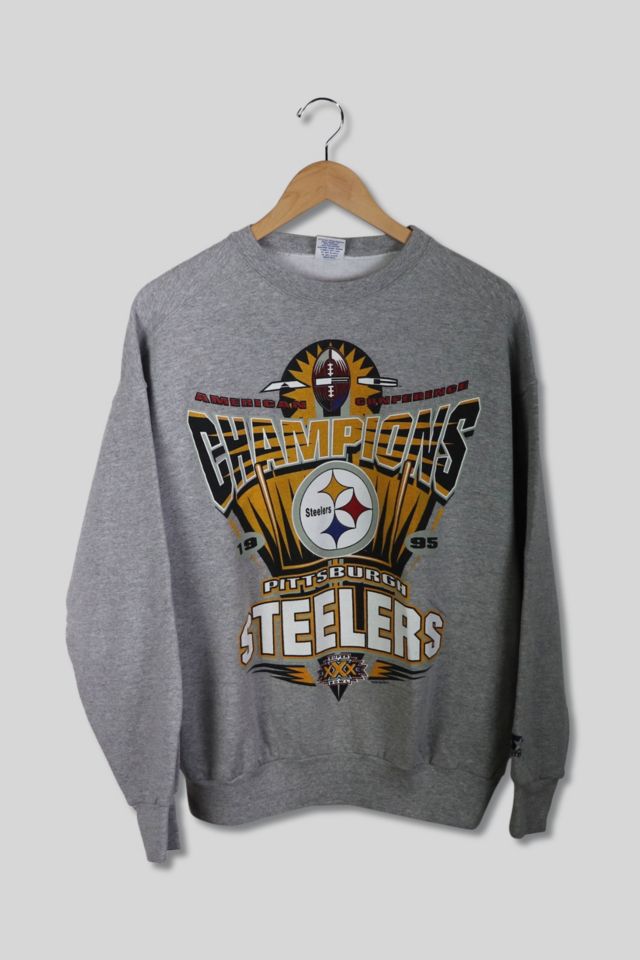 Pittsburgh Steelers Throwback Collection Crewneck (Grey)