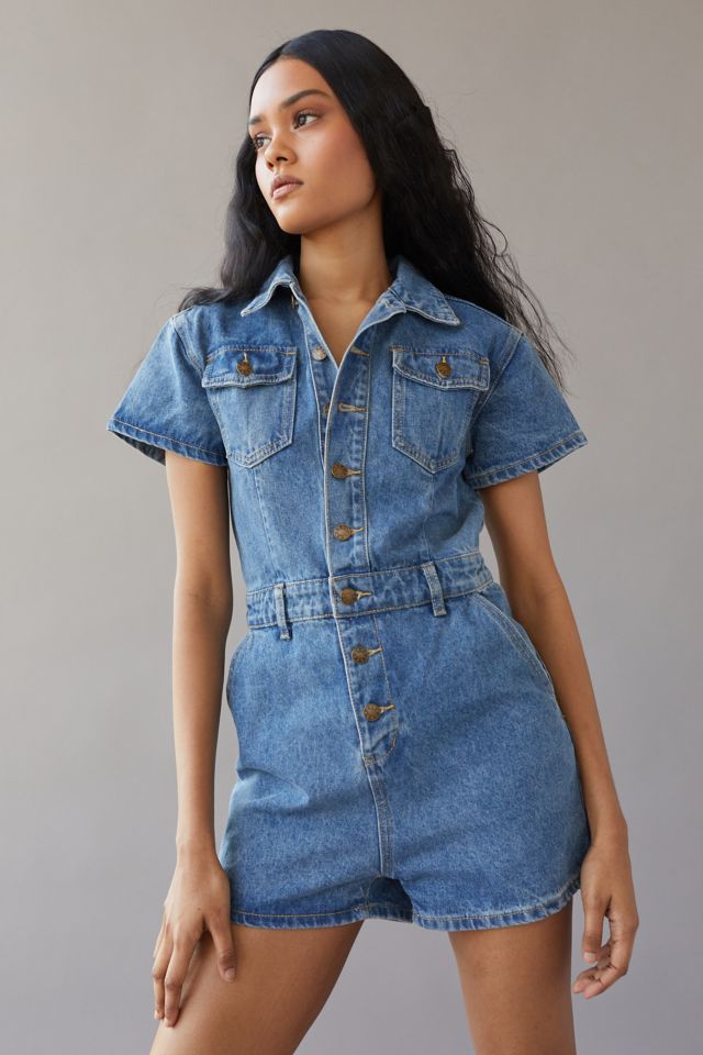 Lioness U Know What’s Up Denim Romper