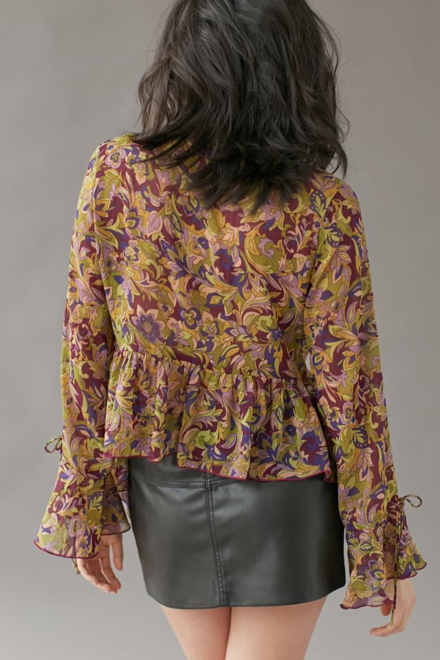 UO Paris Tie-Front Blouse #1