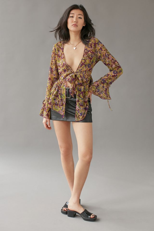 UO Paris Tie-Front Blouse #2