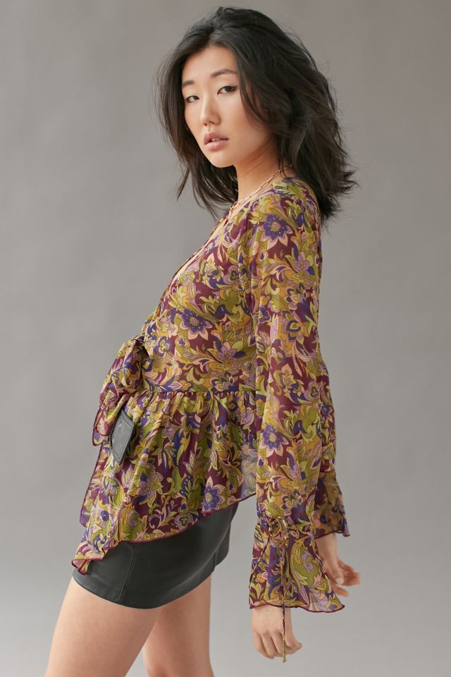 UO Paris Tie-Front Blouse #4