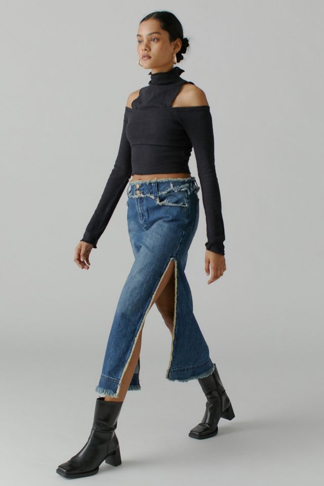 Midi jean clearance skirt urban outfitters