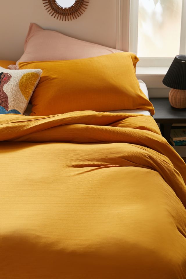 Cozy Ribbed Knit Jersey Duvet Set Urban Outfitters