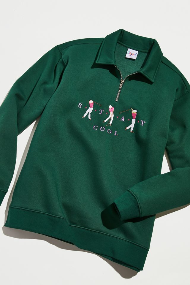 STAYCOOLNYC Golf QuarterZip Sweatshirt Urban Outfitters