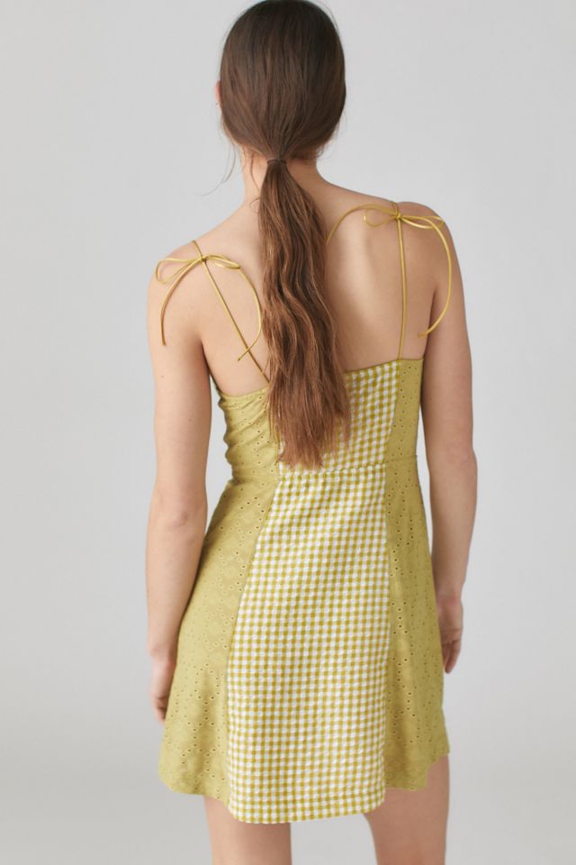 UO Felicity Eyelet Bustier Mini Dress #1