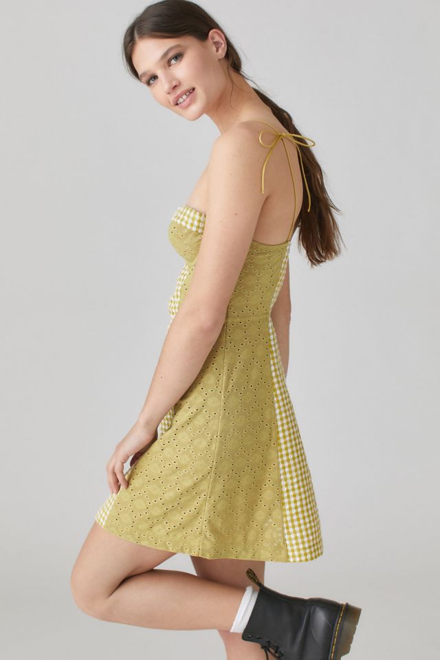 UO Felicity Eyelet Bustier Mini Dress #2