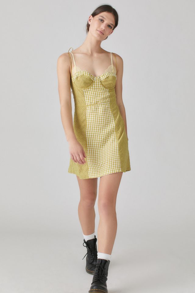 UO Felicity Eyelet Bustier Mini Dress #4