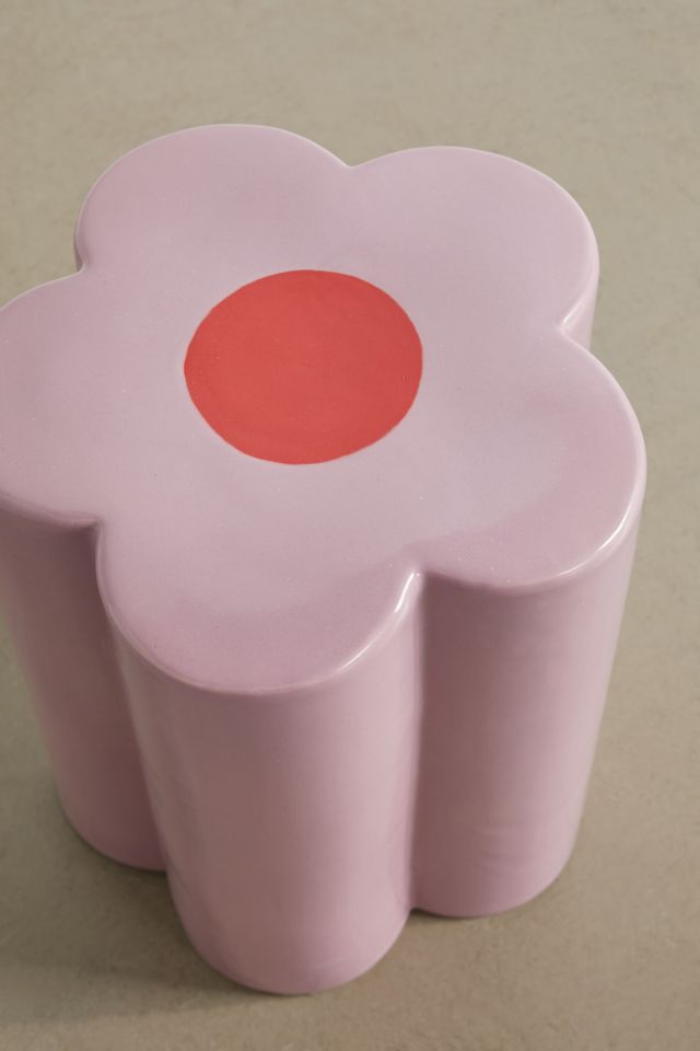 Daisy Indoor/Outdoor Ceramic Side Table #2