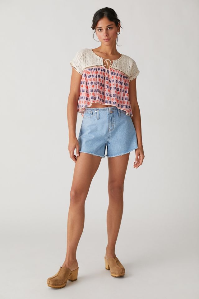 Kimchi Blue Gia Crochet Babydoll Top | Urban Outfitters