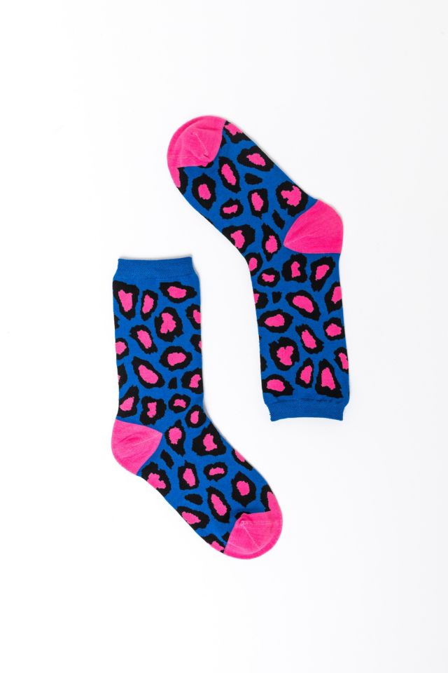 Sock Candy Pink Cheetah Sock | Urban Outfitters