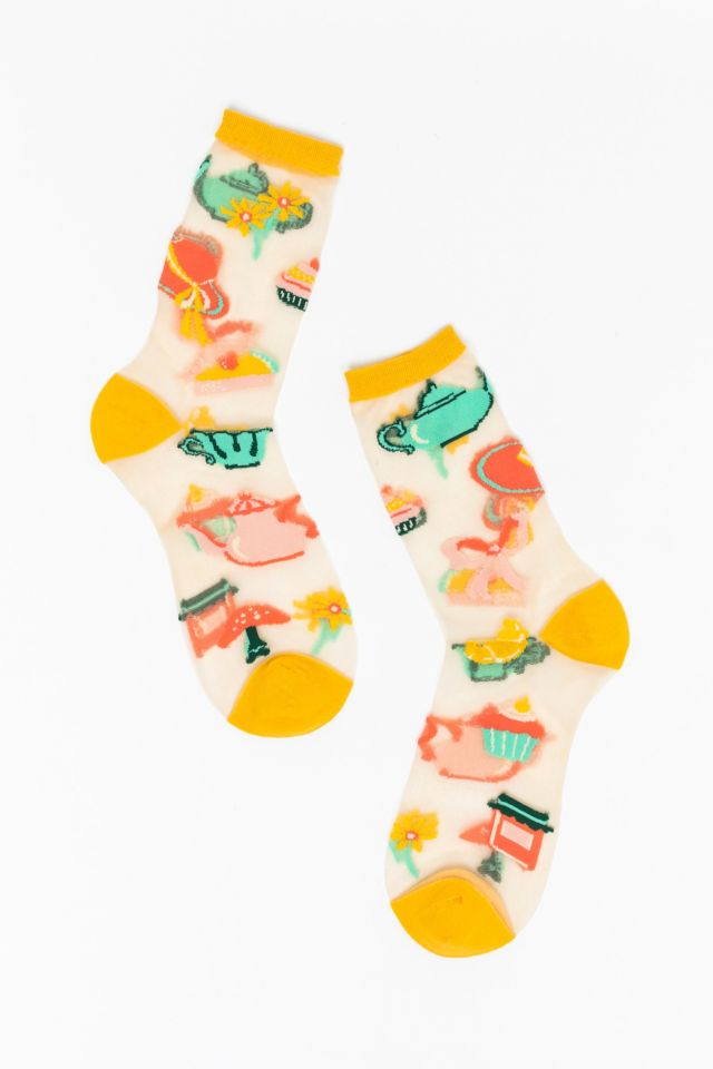 Sock Candy Cottagecore Sheer Sock Urban Outfitters
