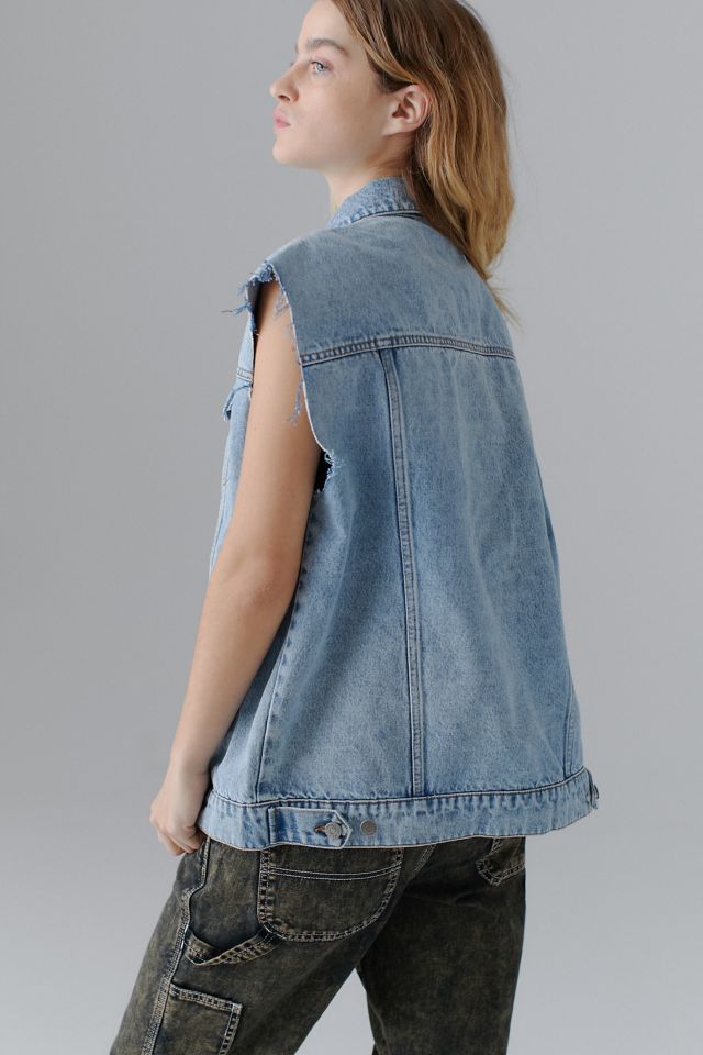 BDG Layne Denim Oversized Vest #1