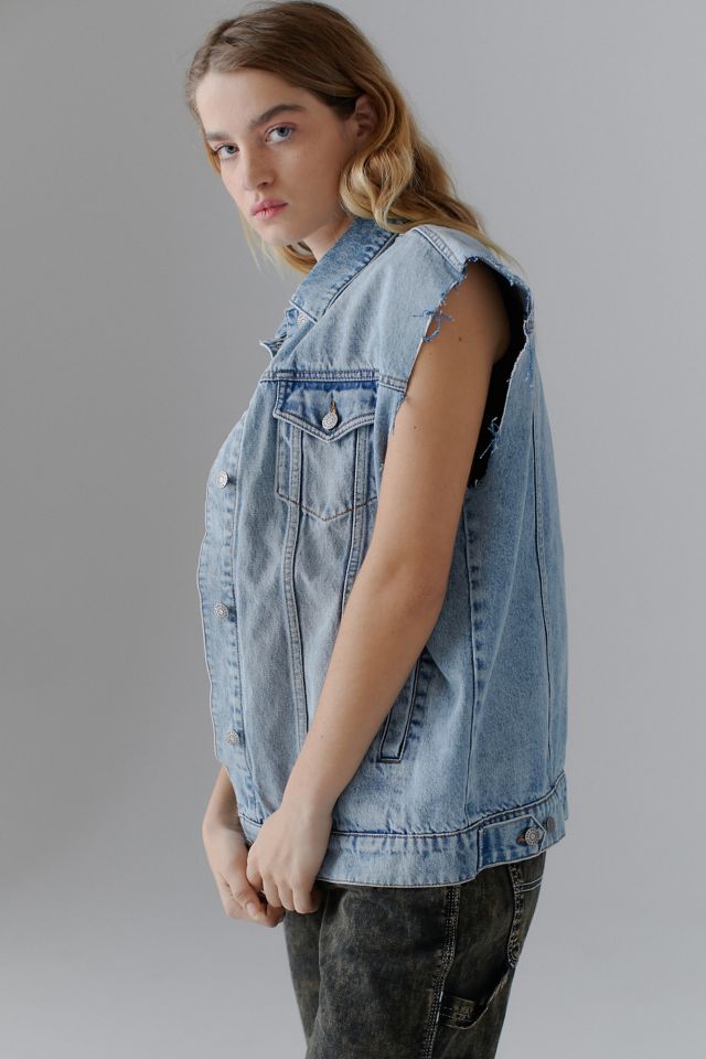 BDG Layne Denim Oversized Vest #3