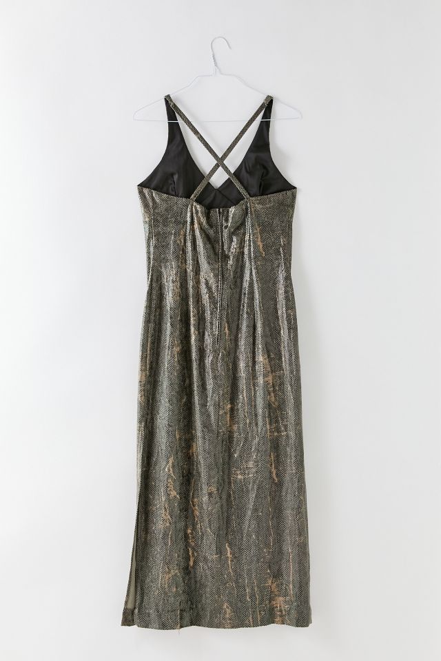 Vintage Snake Halter Dress #1