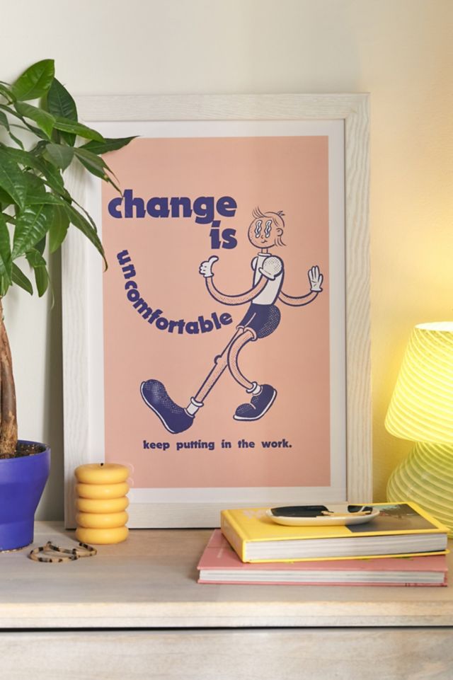 Elise Miguel Change Is Uncomfy Art Print | Urban Outfitters