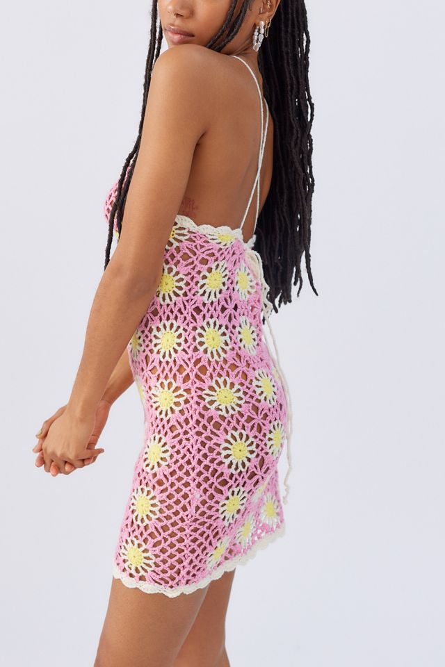 white christmas dresses Urban Outfitters UO May Crochet Swing Dress – White Chocolate Couture main image 1