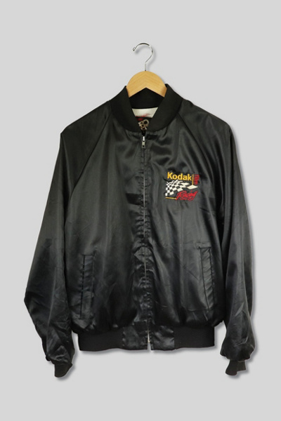Vintage NASCAR Ernie Irvan Kodak Film Zip up Satin Racing Jacket ...