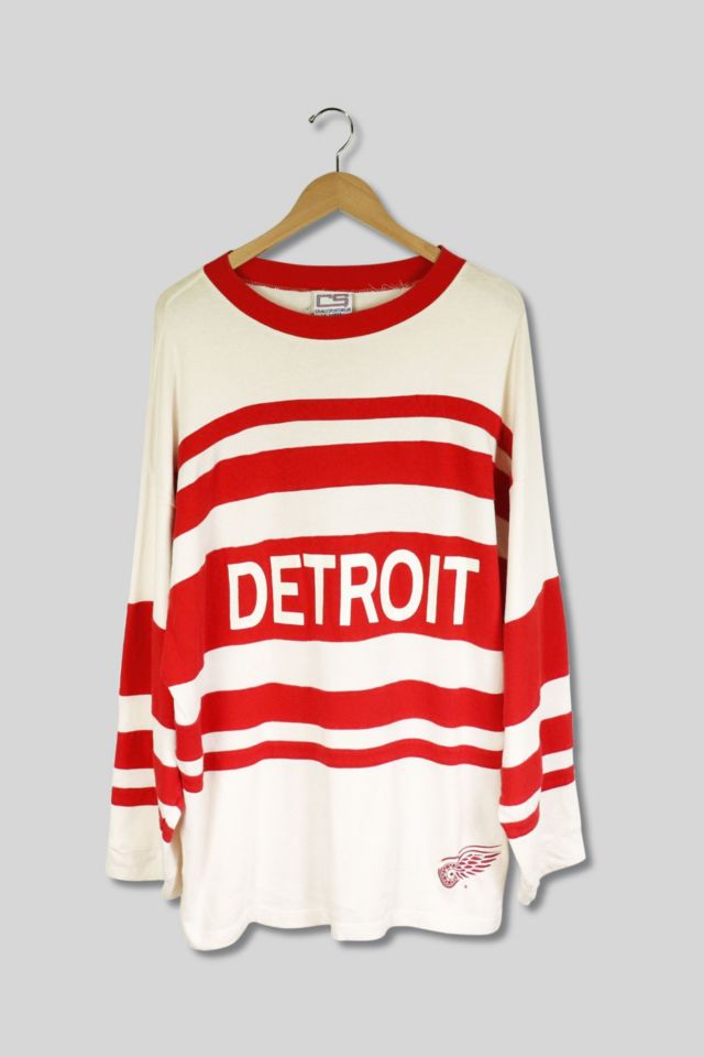 Vintage NHL Detroit Red Wings Outdoor Game Throwback Jersey Sweatshirt Urban Outfitters