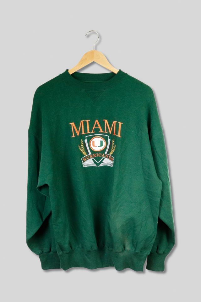 Vintage University of Miami Hurricanes Crewneck Sweatshirt Made USA Xtra  Large XL 305 The U Miami Style Florida NCAA College Football 1990s