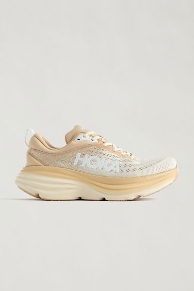 Hoka One One Bondi 8 Running Shoe In Beige