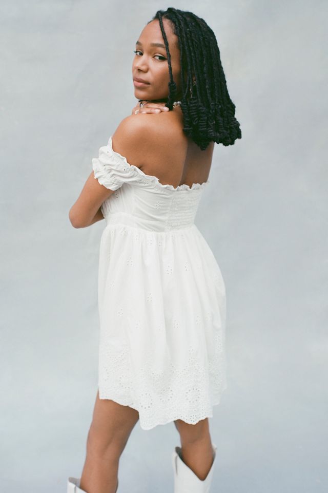 chinese dress ladies One Wish White Strapless Mini Dress - US 0
