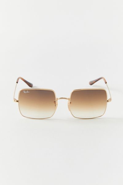 Ray Ban 54mm Square Sunglasses - Gold / Brown Gradient In Gold