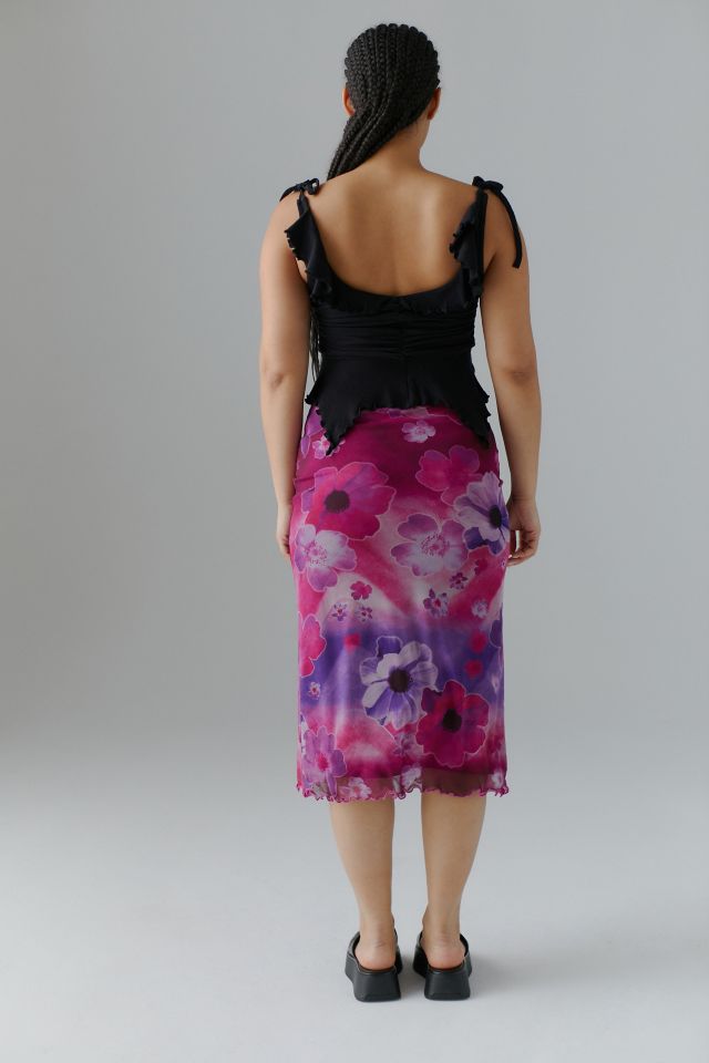 UO Bloom Mesh Midi Skirt #1