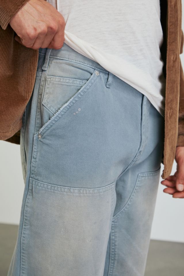 Jean de Travail BDG en Denim Délavé à Double Genou #2