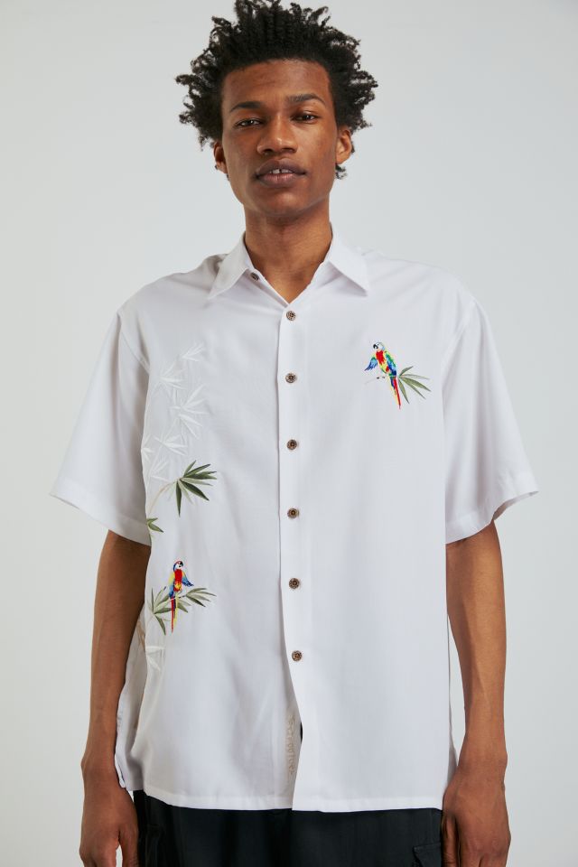Bamboo Cay Flying Parrots Shirt | Urban Outfitters