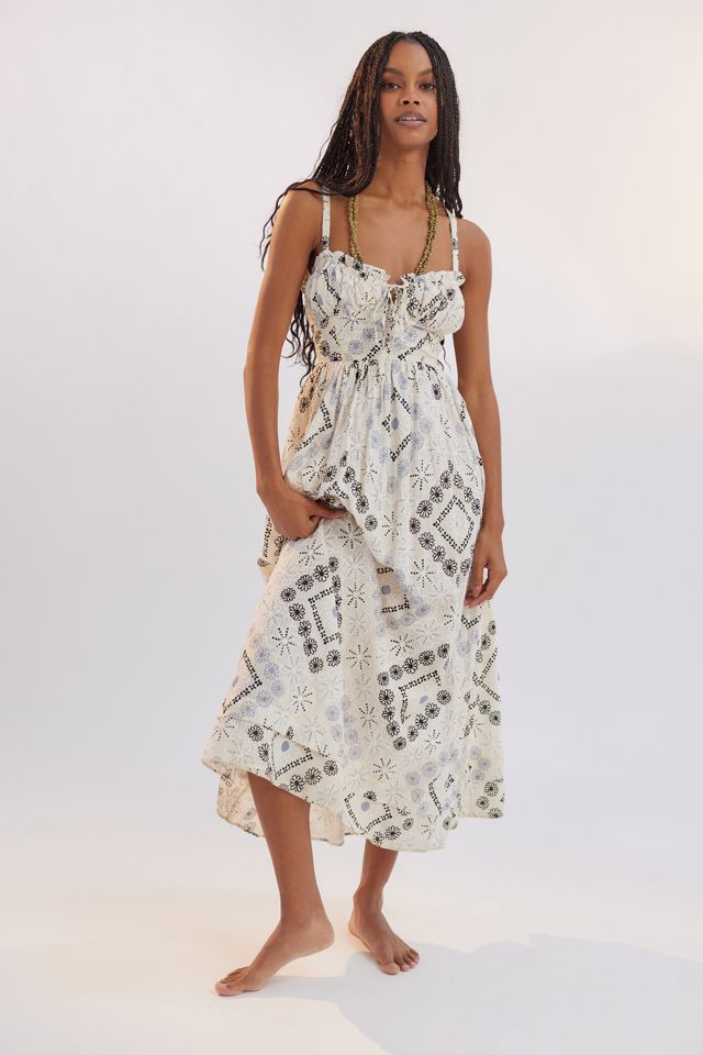 embroidered open back dress Avery Sheer Floral Embroidered Open Back Mini Dress, Beige / XL